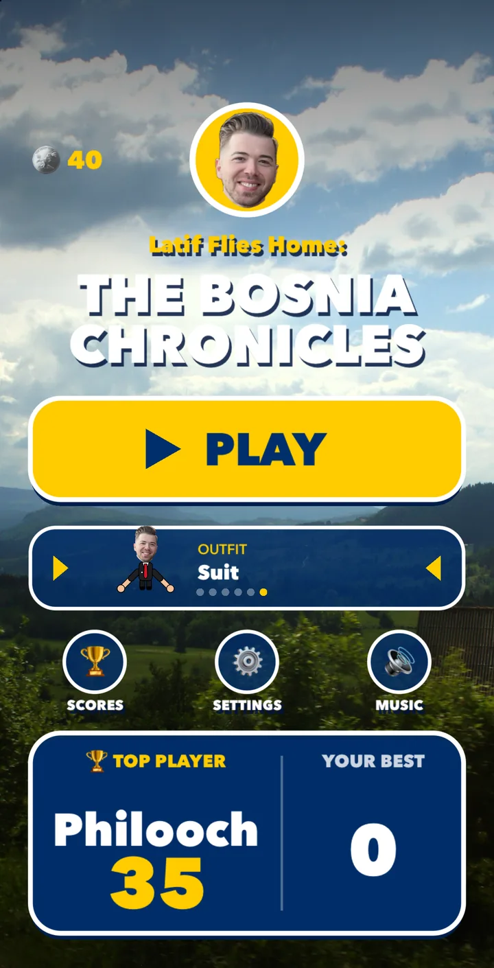 Latif Flies Home main menu